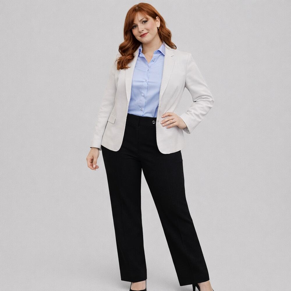 Ann Taylor Wool Black Wide Leg Trouser Mid Rise Pant 90's Retro Vibes Sz: 10p
